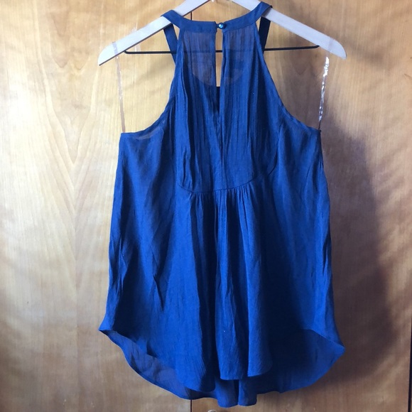 🌈3 for $25🌈 IZ Byer Bohemian Embroidered Beaded Blue Top M - Picture 3 of 5